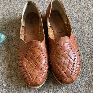 SOLS genuine leather slip-on loafer shoes